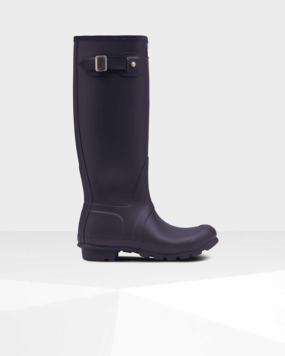 Womens Hunter Original Tall Rain Boots Purple | SFLEAO-403